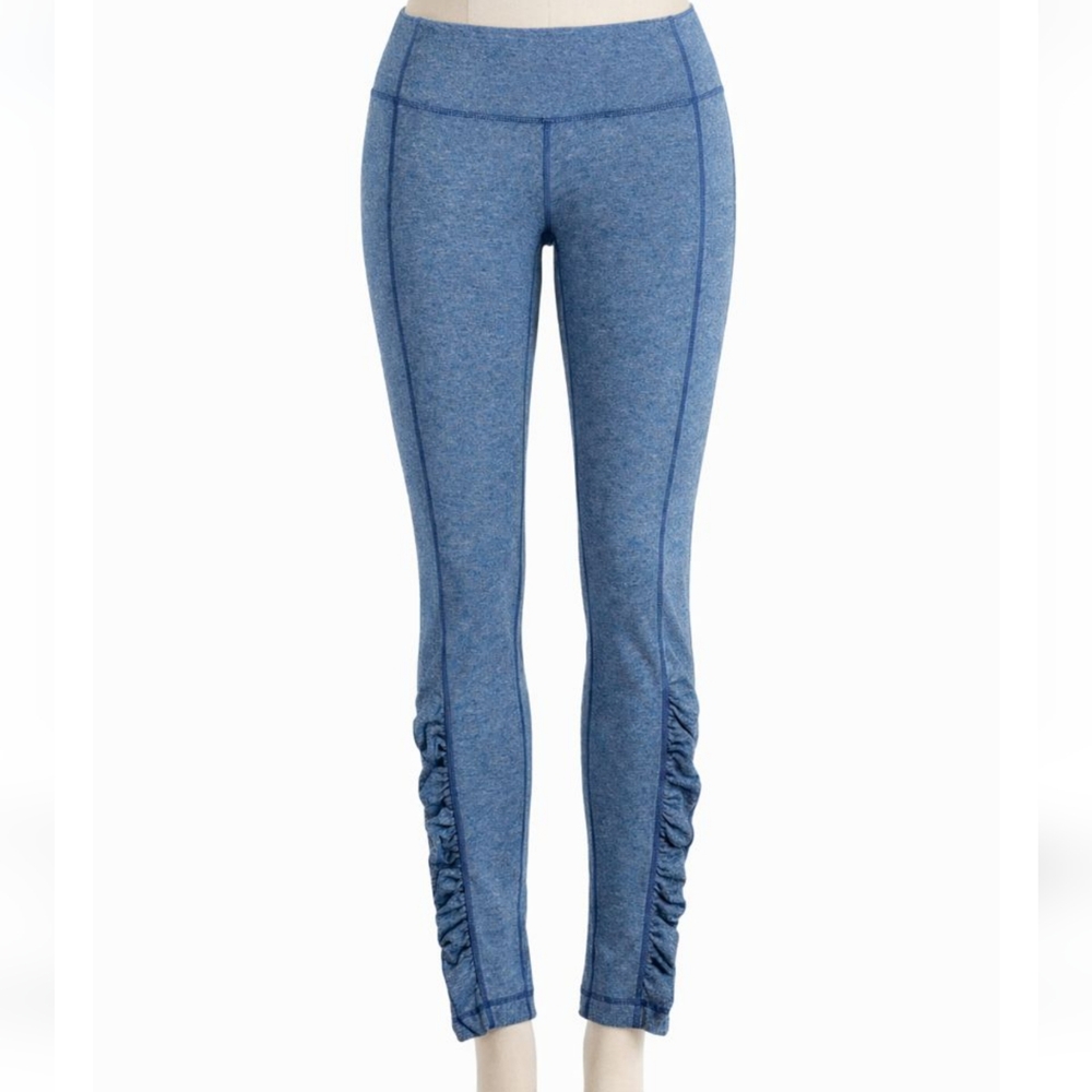 Lululemon Blue Leggings with Ruffle Detail Size 8